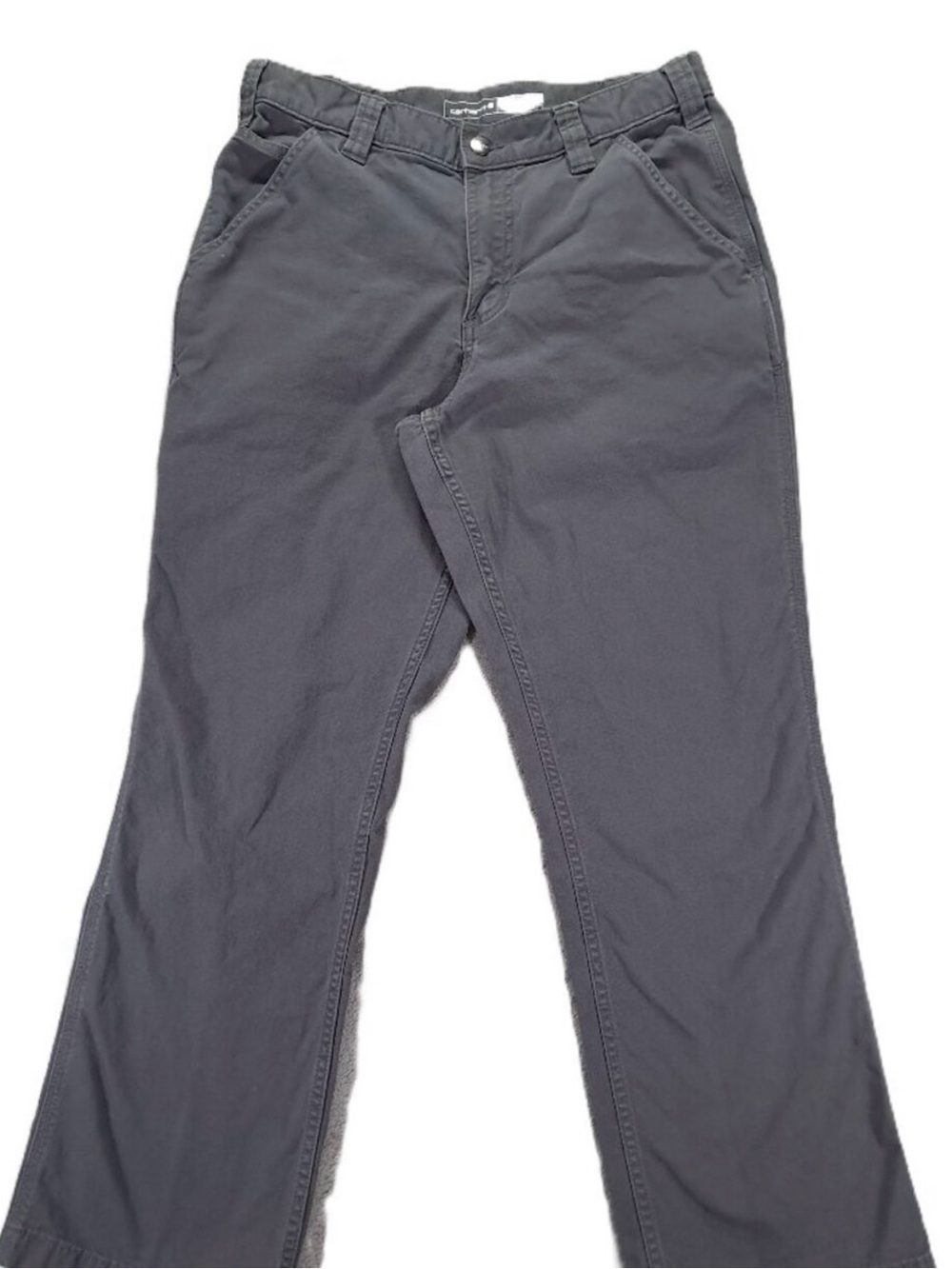 Carhartt Work Pant Men 32x30 Gray Relaxed Rugged Flex Canvas 102291